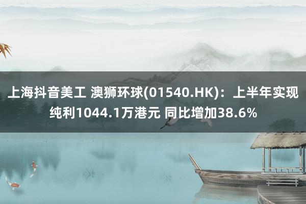 上海抖音美工 澳狮环球(01540.HK)：上半年实现纯利1044.1万港元 同比增加38.6%